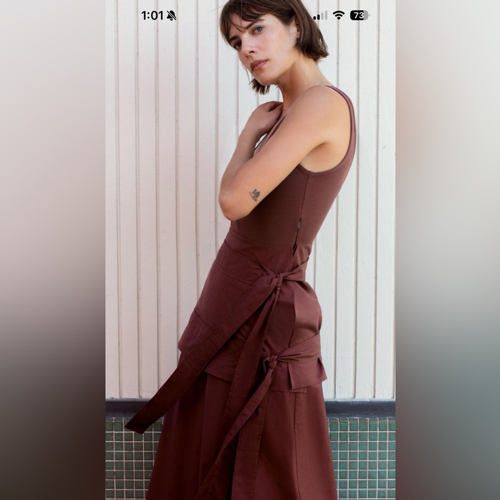 Zara contrasting midi dress. NEW